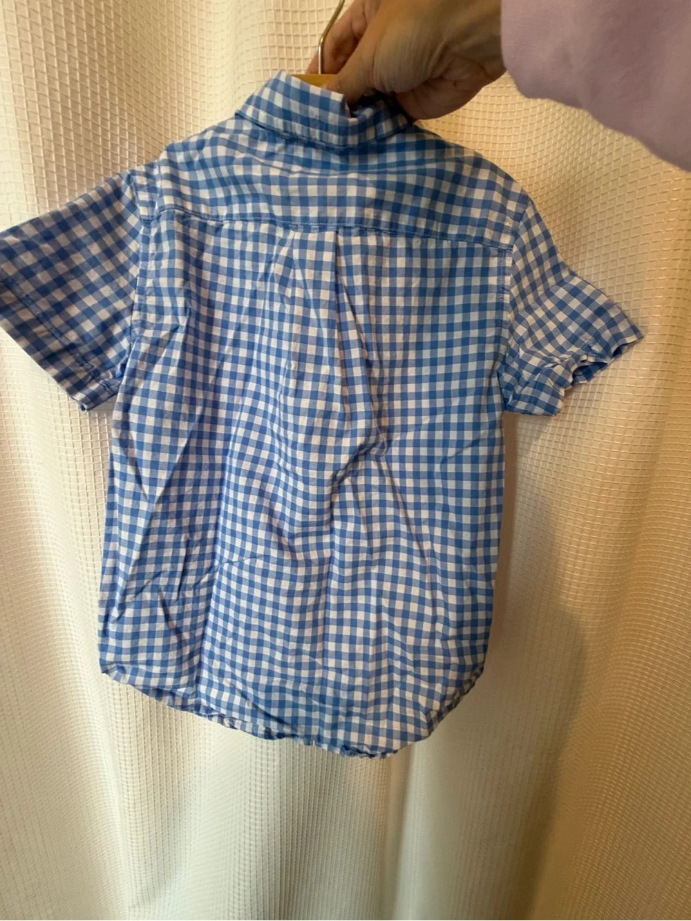 Ralph Lauren Blue & White Gingham Button-Down Shirt - Kids
